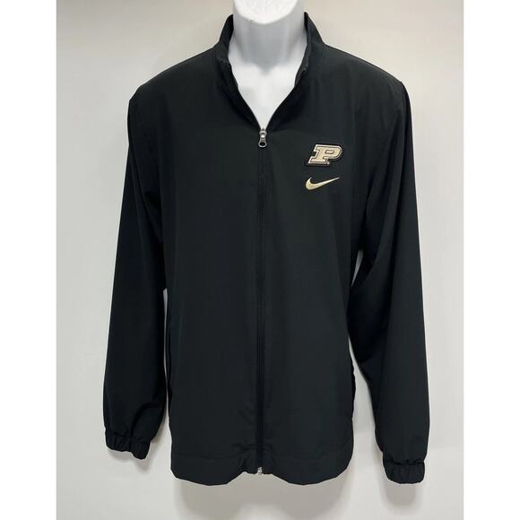 Nike Mens Large Team Issued Purdue University Full Zip Jacket Black - Picture 1 of 9